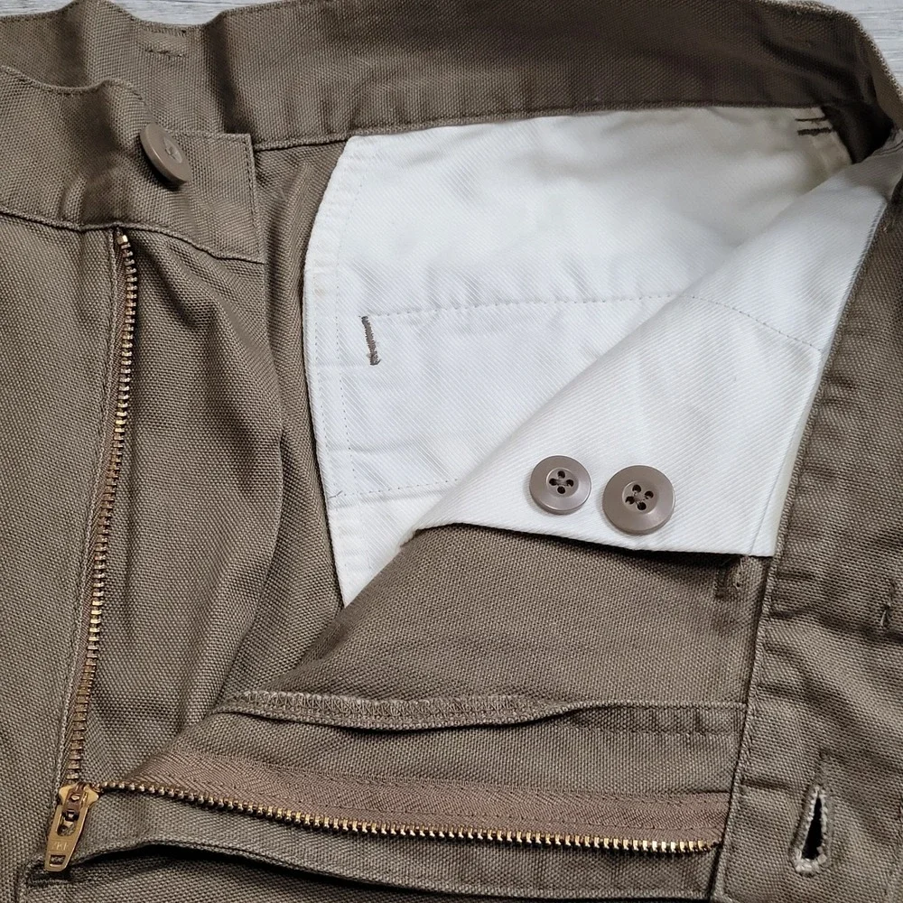 Patagonia Pants Mens 33x34 Khaki Organic Cotton Chino Straight Leg Preppy - Picture 6 of 16